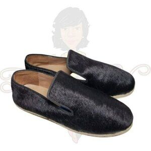 Paruolo Black Closed Toe Textured Flats Sz 8